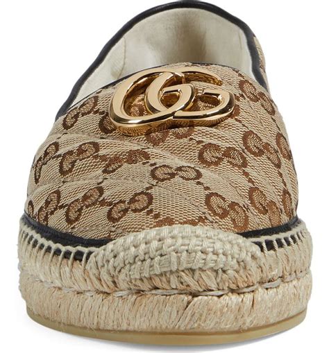 gucci pilar embroidered espadrilles|Gucci pilar espadrille flat beige.